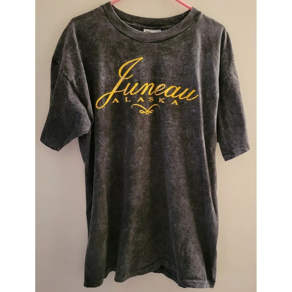 Vintage Maiden‎ West Juneau Alaska Shirt Made In USA Single Stitch Size XL Gray